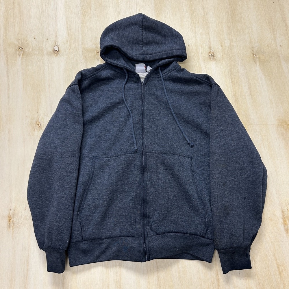 Vintage Franklin Sports Hoodie Mens Medium Thermal Lined Full Zip Sweatshirt
